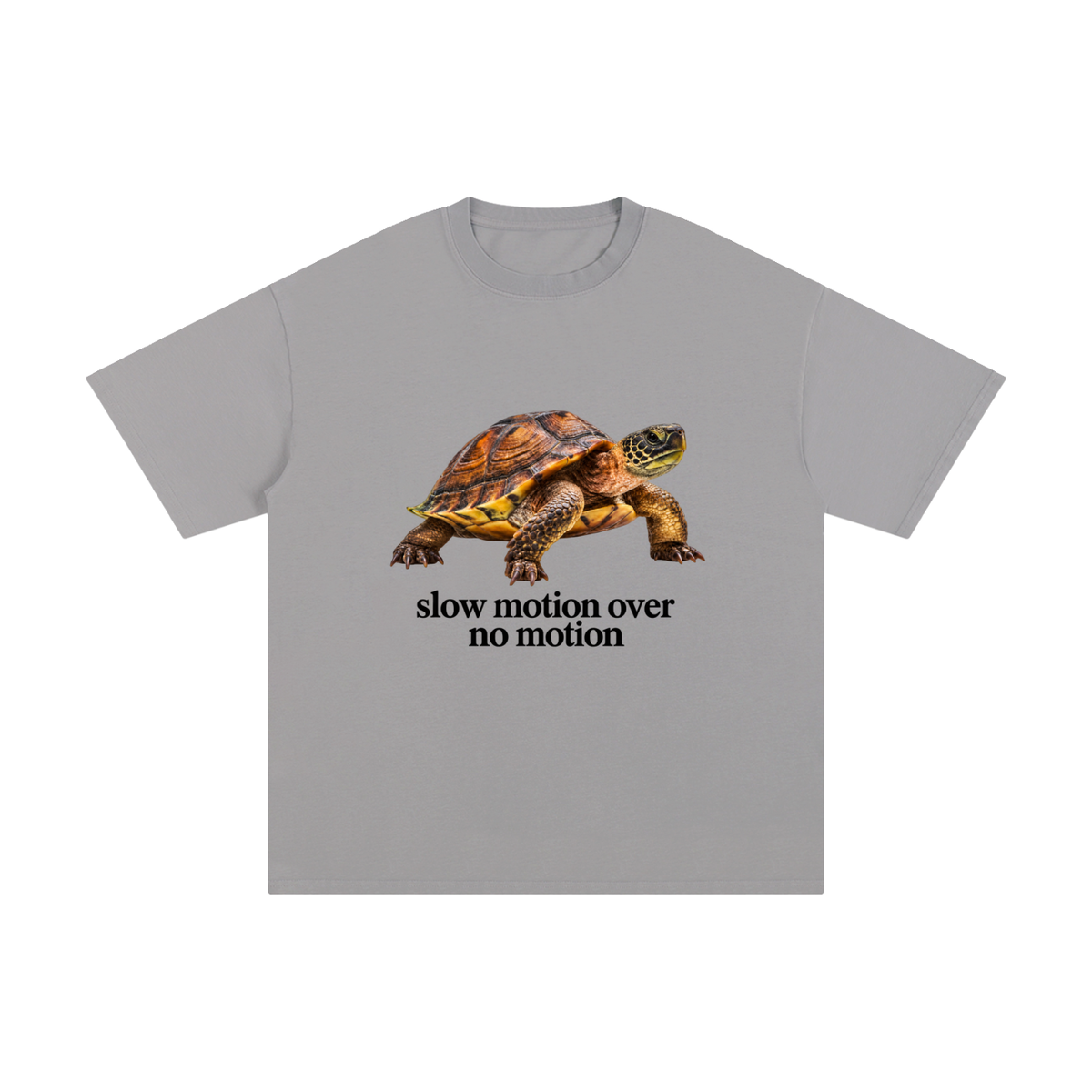 Slow Motion Over No Motion – Unisex Pure Cotton Graphic T-Shirt