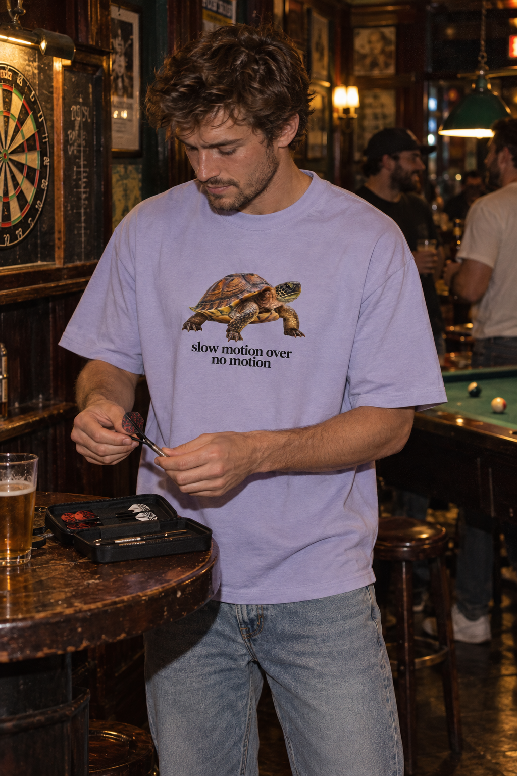 Slow Motion Over No Motion – Unisex Pure Cotton Graphic T-Shirt