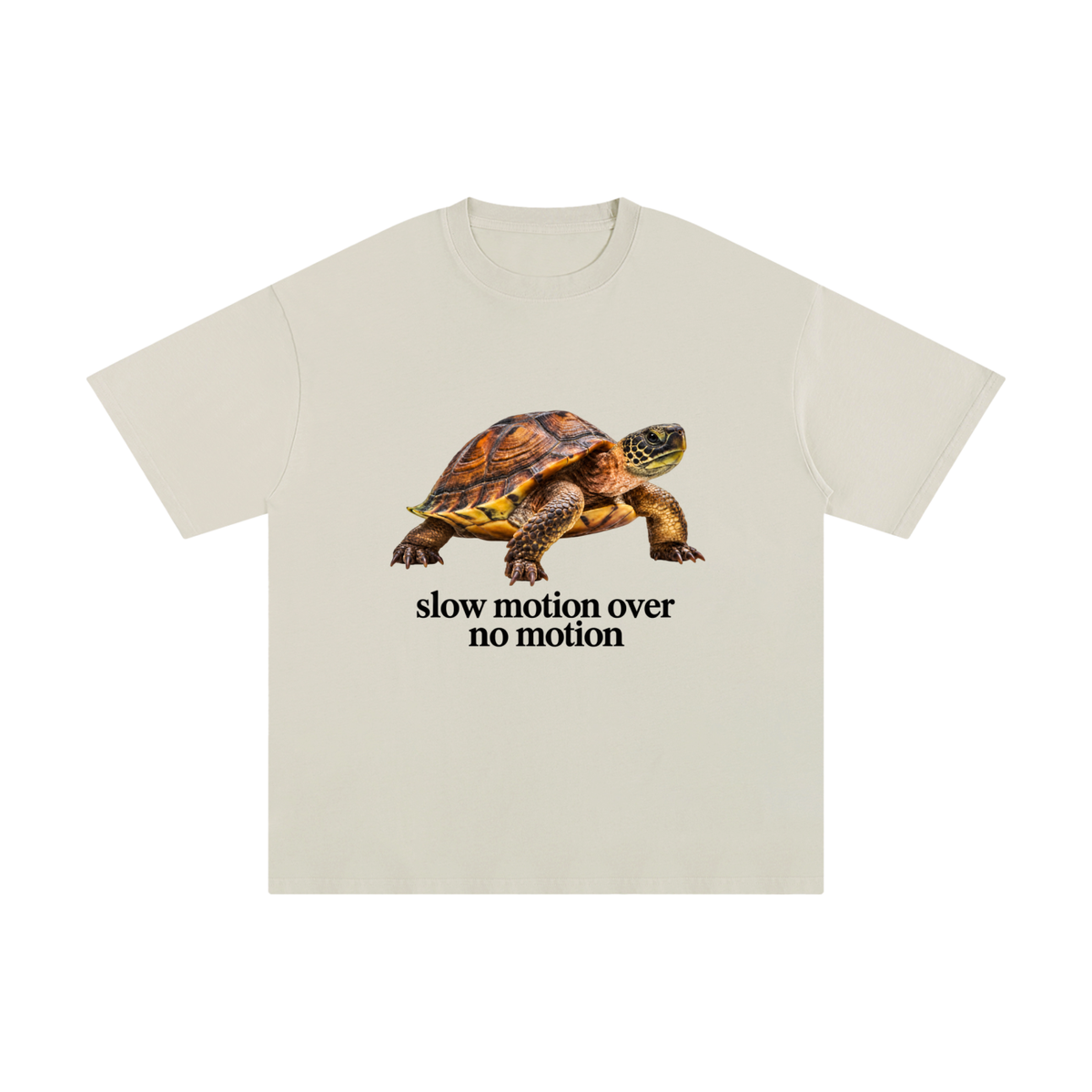 Slow Motion Over No Motion – Unisex Pure Cotton Graphic T-Shirt