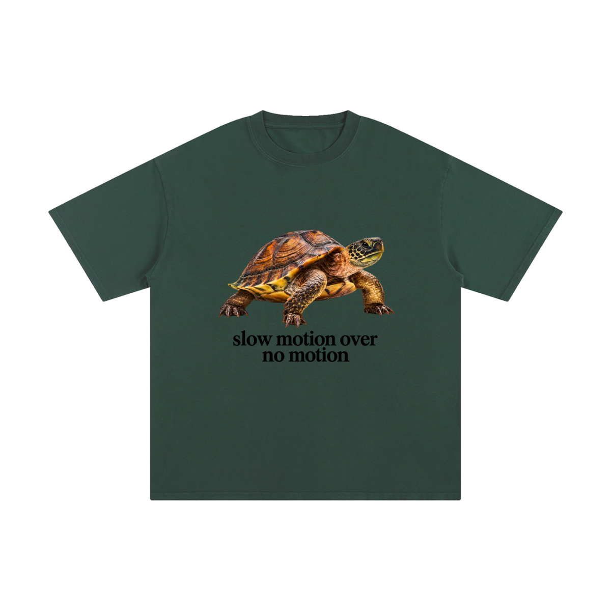 Slow Motion Over No Motion – Unisex Pure Cotton Graphic T-Shirt