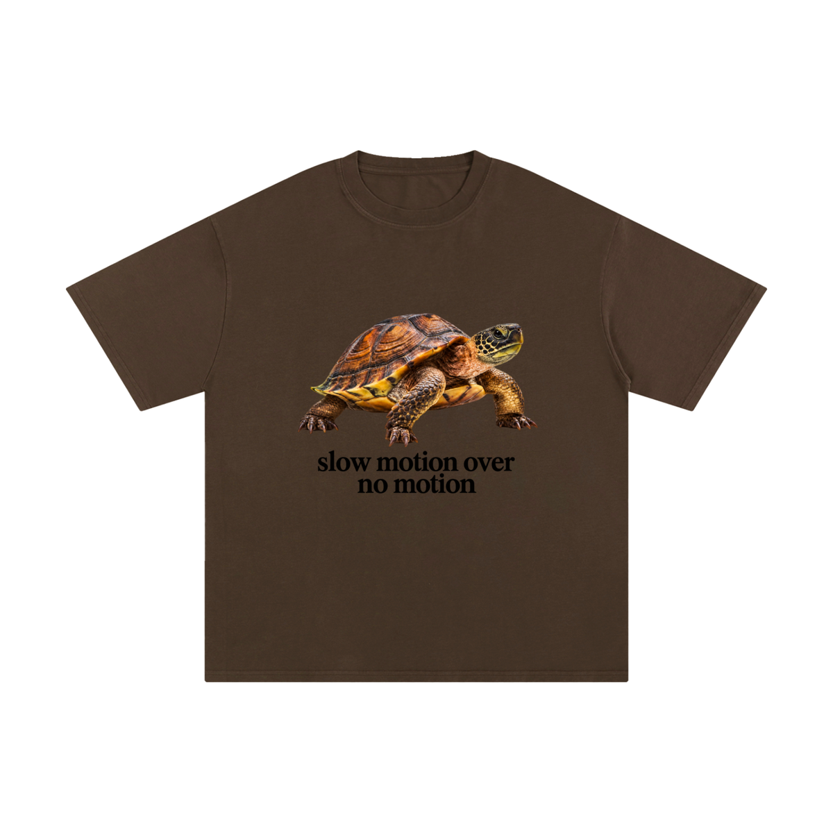 Slow Motion Over No Motion – Unisex Pure Cotton Graphic T-Shirt