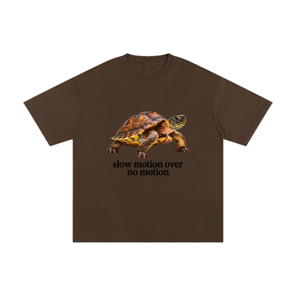 Slow Motion Over No Motion – Unisex Pure Cotton Graphic T-Shirt