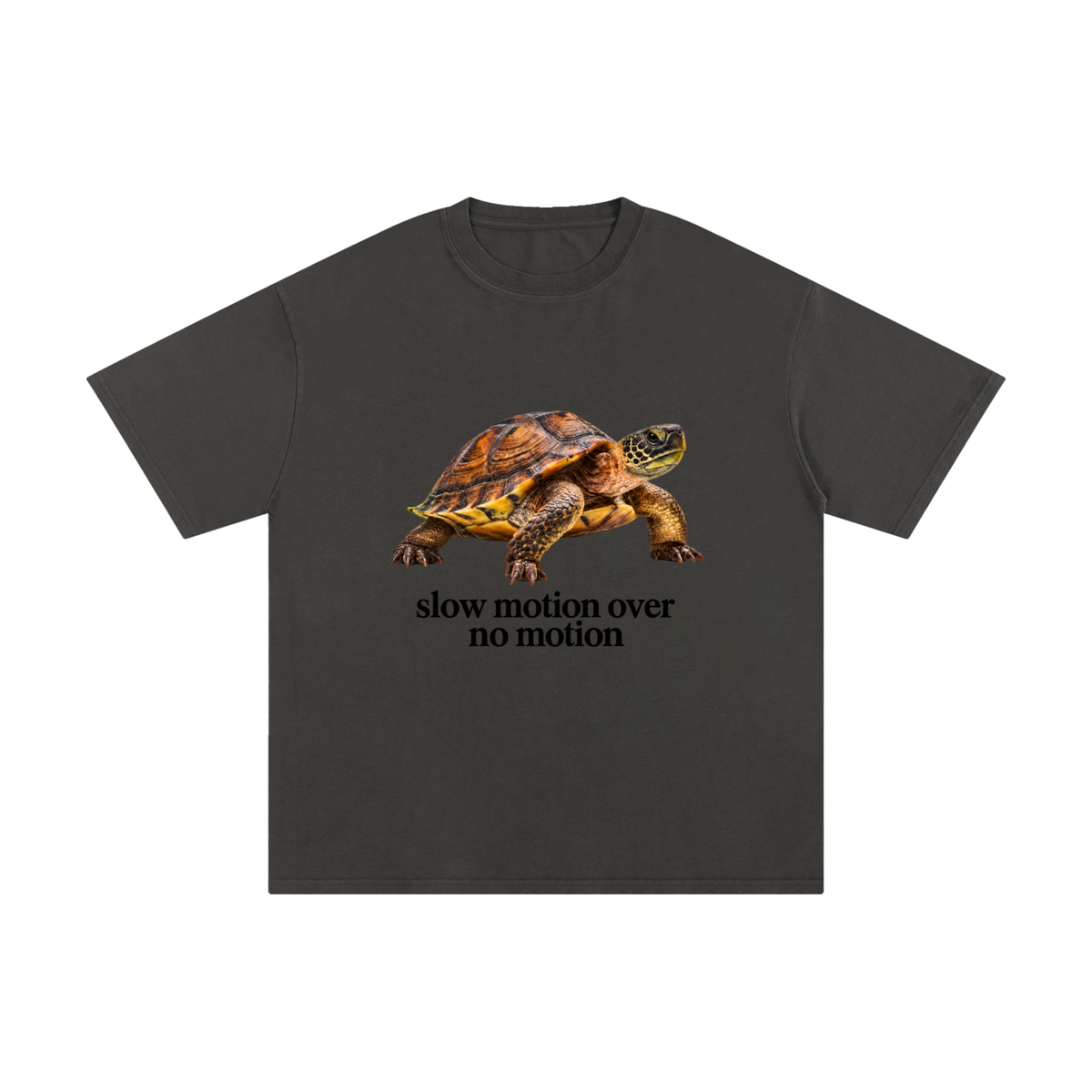 Slow Motion Over No Motion – Unisex Pure Cotton Graphic T-Shirt