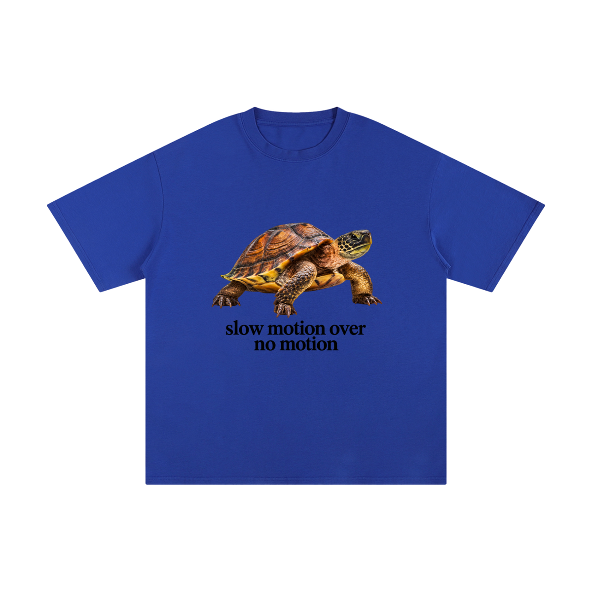 Slow Motion Over No Motion – Unisex Pure Cotton Graphic T-Shirt