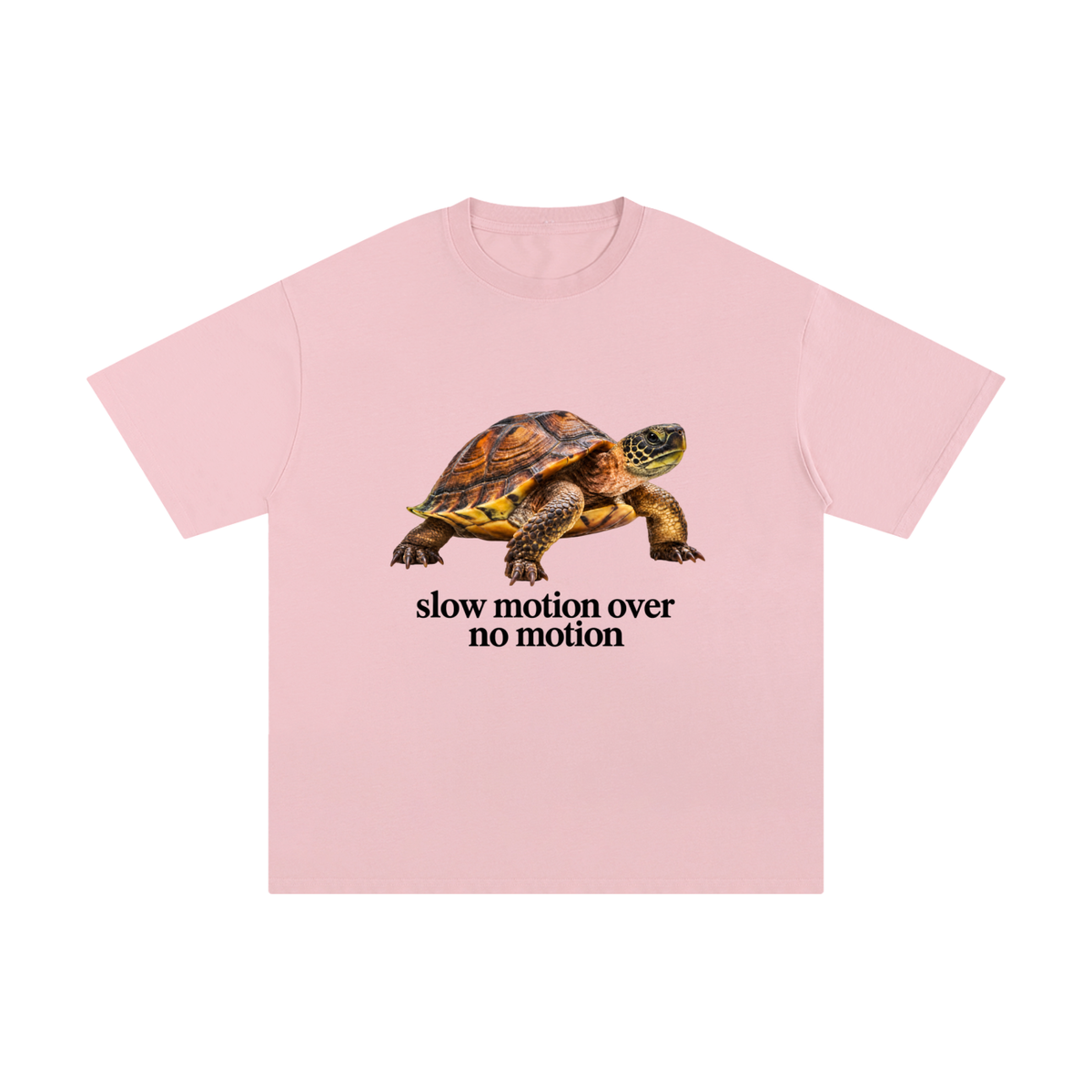 Slow Motion Over No Motion – Unisex Pure Cotton Graphic T-Shirt